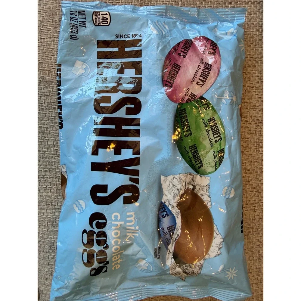 Hershey's Milk Chocolate Eggs 16 oz Bag Foil Wrapped Candy Easter 2/27 Treats